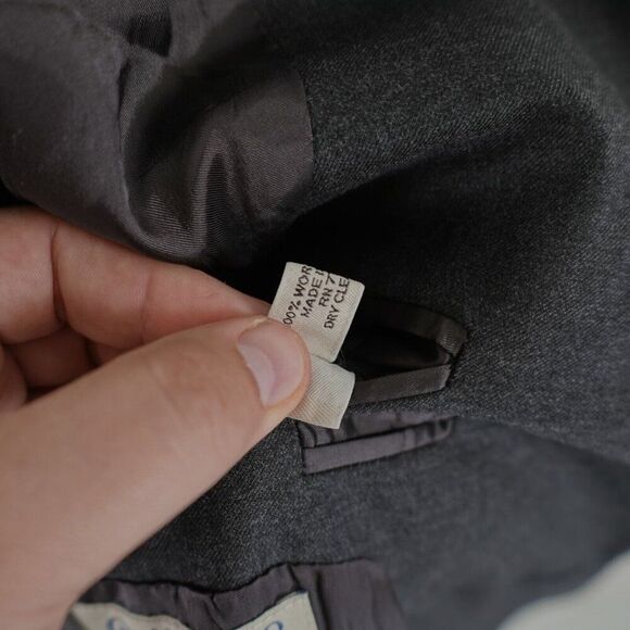 Pronto Uomo Italy Angelico Super 100s‎ Worsted Wool Gray 3 Button Blazer 42R - Picture 11 of 13